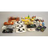 A quantity of unboxed Corgi Toys Film and TV related diecast models with varying degrees of play