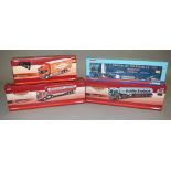 Four Corgi 1:50 scale lorries; DAF CF Curtainside CC13603,