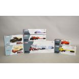 Seven Corgi Heavy Haulage 1:50 scale diecast models: CC11101; 17601 (missing mirrors); 16701; 16901;