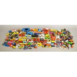 A mixed group of unboxed, plastic and diecast models in a variety of different scales by Matchbox,