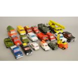 Twenty unboxed Dinky Toys diecast models including Military,