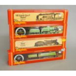 OO gauge, four Hornby SR Locomotives: R.374 4-6-2 green 'Spitfire' (tender missing); R.