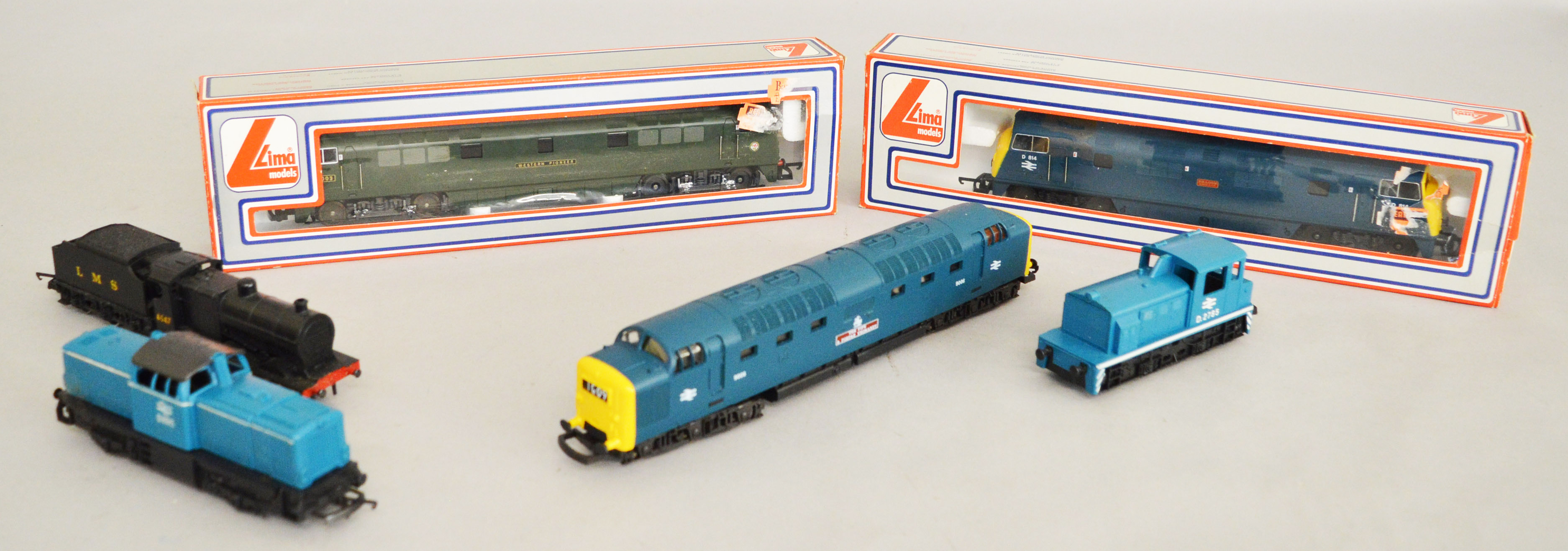 OO Gauge. Two boxed Lima Diesel Locomotives, #205134 B.R.