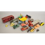 A small quantity of unboxed diecast and plastic models with varying degrees of play wear,