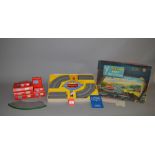 Triang Minic Motorways M1502 C set, containing London Transport double decker bus and track,