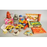 A mixed lot of assorted toys,