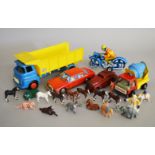 Mixed lot of toys: Triang Jumbo Series Austin tipper lorry,