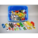 A mixed group of unboxed, plastic and diecast models in a variety of different scales by Matchbox,