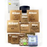 Nikon Accessory and Filter End Lot. To include Nikon 62mm Circular Polariser, 72mm soft filter, etc.