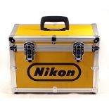 Heavy-Duty Nikon Aluminium Fitted Outfit Case. (condition 5) Approx 37cm x 19cm x 23cm.