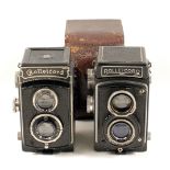 Two Rolleicord Twin Lens Reflex Cameras. Rolleicord I #095857. With CZJ Triotar 7.5cm f3.8 lens.