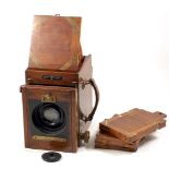 Thornton Pickard Duplex Ruby Tropical Plate Camera. (Condition 5F). With CZJ Tessar 15cm f3.5 lens.