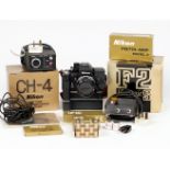 A "Fully-Loaded' Nikon F2 Outfit! Nikon F2 Photomic S body #7381355 in makers box (no inserts),