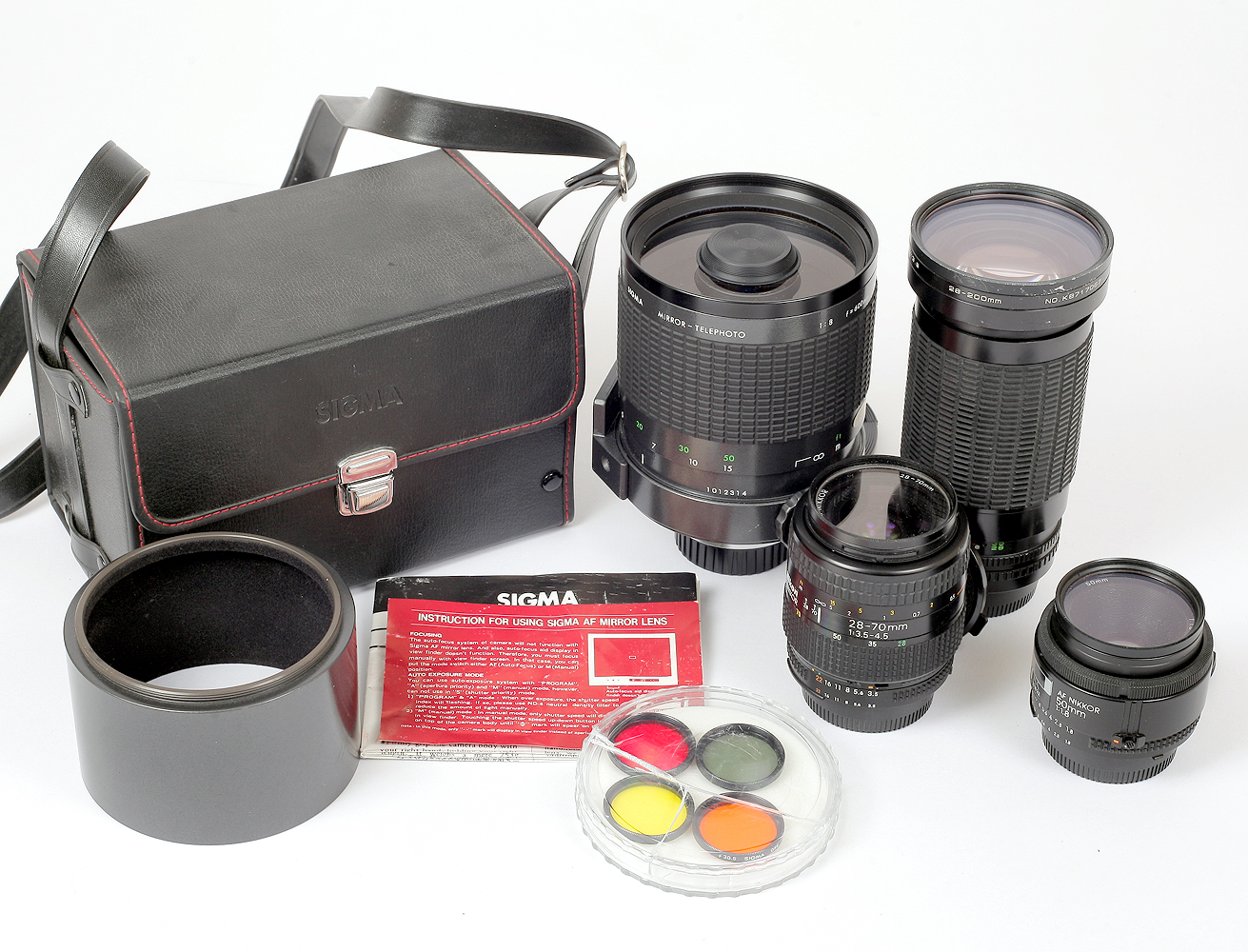 Sigma 600mm (NOT 500mm) Mirror Lens & Other Nikon Fit Manual Focus Lenses.