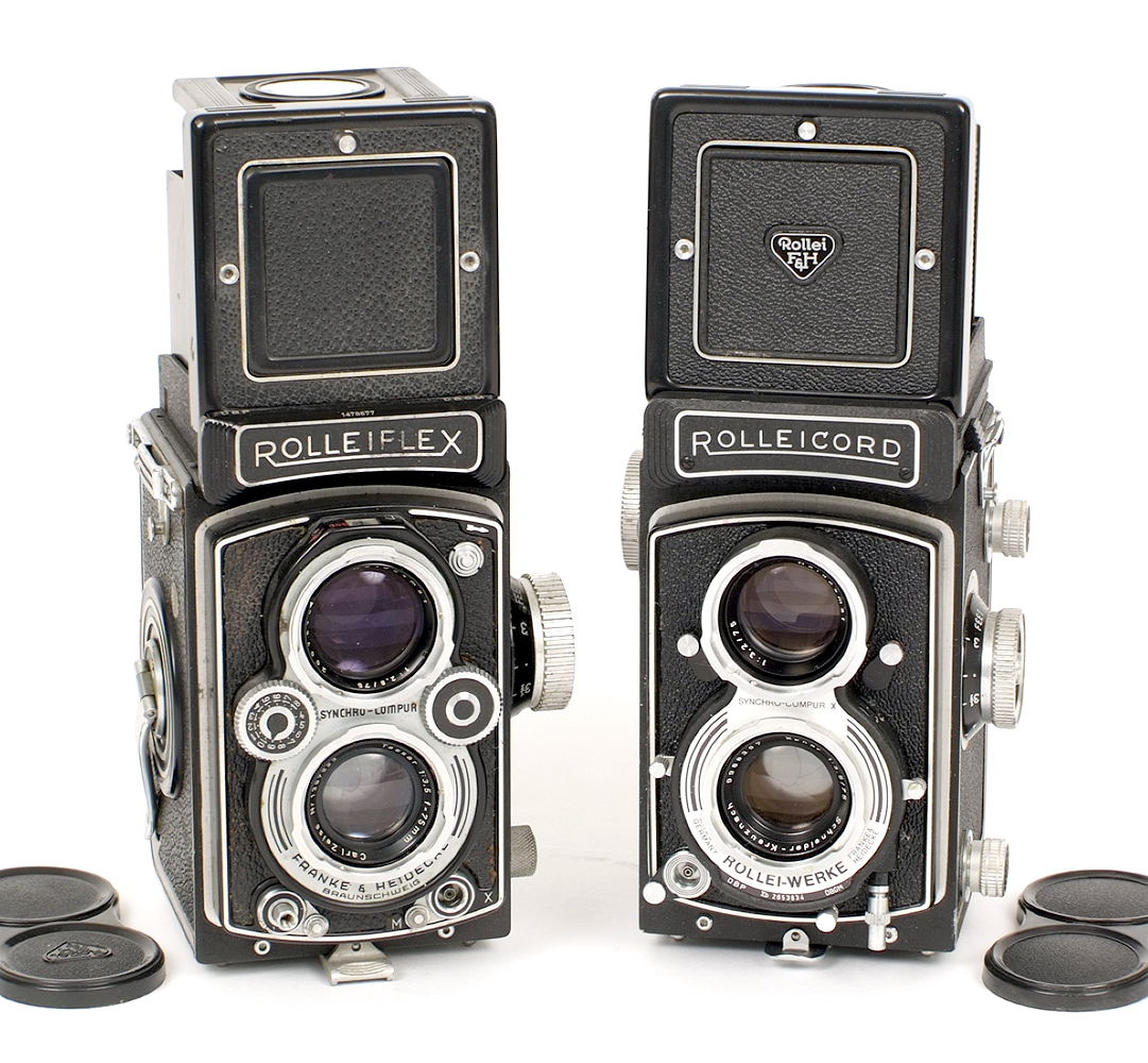 Two Rollei TLR cameras. Rolleiflex #1478677 with Tessar 75mm f3.