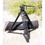 LARGE Manfrotto 525MV Cine Tripod. With 503 fluid pan and tilt head and case (condition 5E).