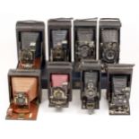 A Quantity of Good Vintage Folding Cameras. To include Pony Premo No.