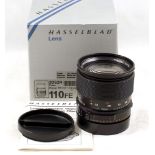 Hasselblad Planar 110mm 110FE f2 Lens, #7511583. (condition 3/4F) With instructions, etc.