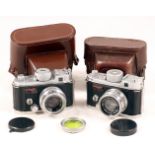 A Pair of Uncommon Robot Star Clockwork Cameras. #D108536 with Xenon 40mm f1.9 lens.