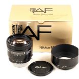 FAST Nikkor 85mm f1.8 Portrait Lens. #223001 (condition 4E).