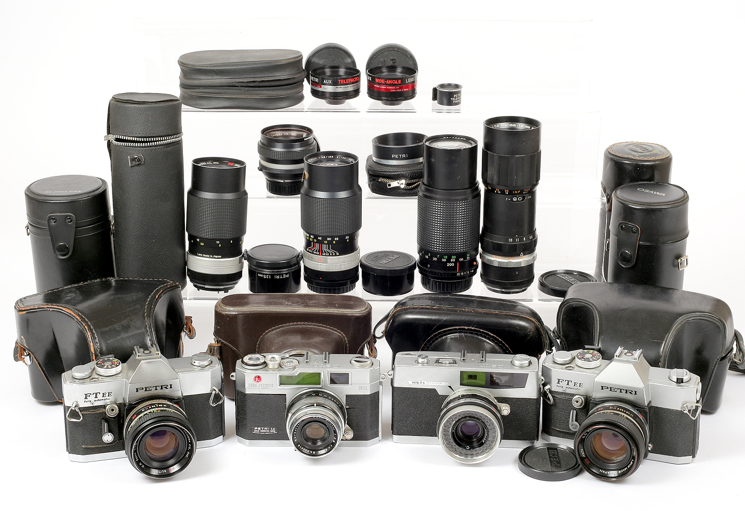 Four Petri Cameras and Five Lenses.