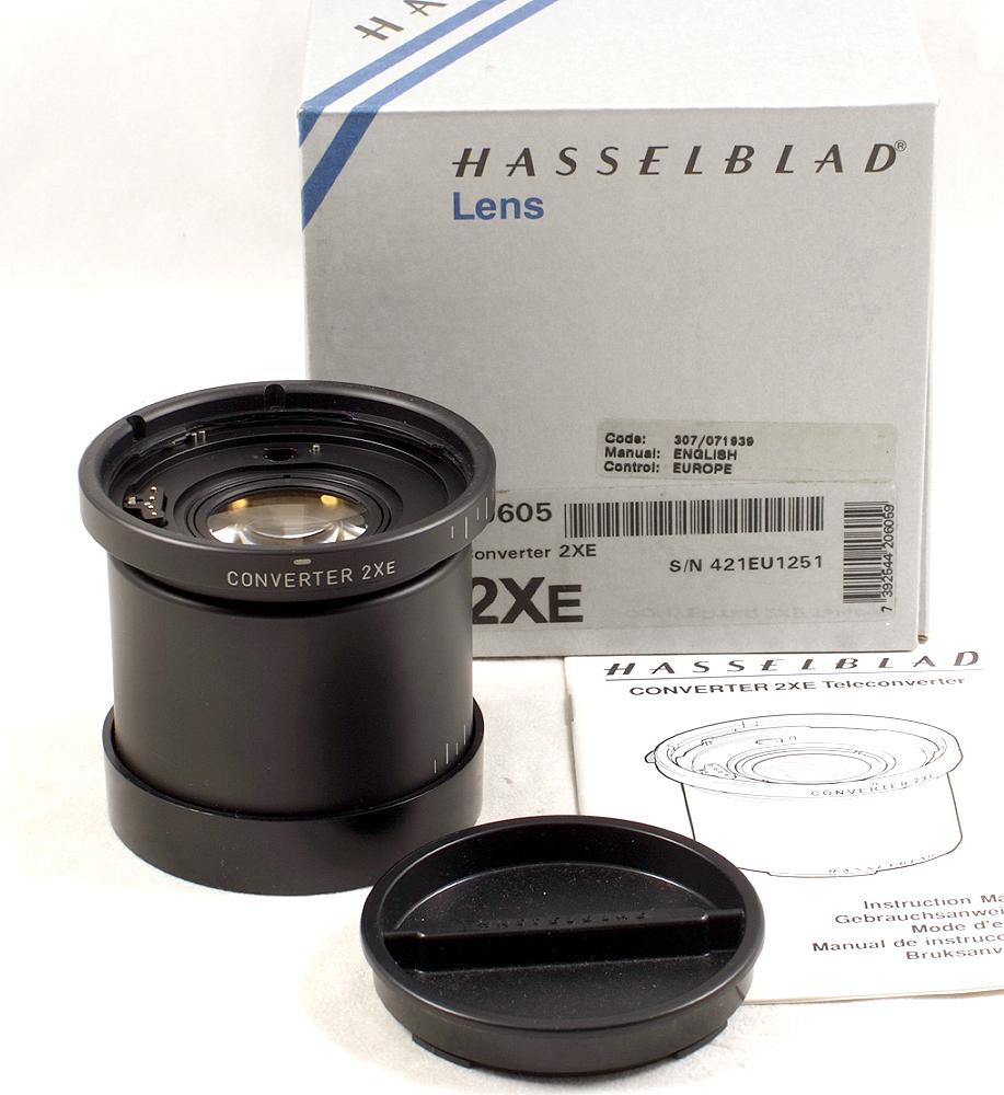 Hasselblad Converter 2XE #421EU1251. (condition 4F) With caps and instructions in maker's box.