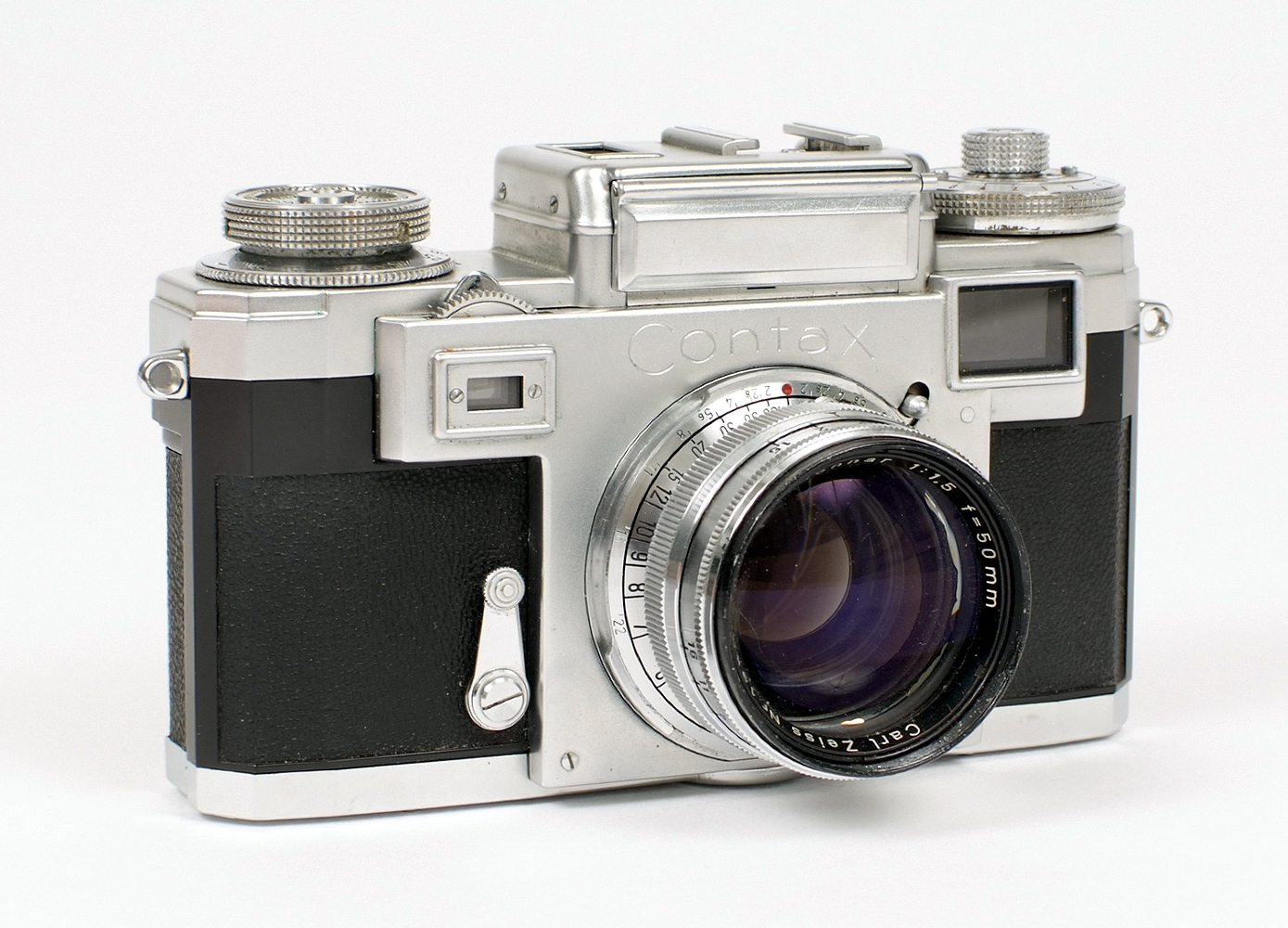 Contax IIIa #34887 (Stuttgart). Meter not working, otherwise condition 5F, with Sonnar 50mm f1. - Image 2 of 3