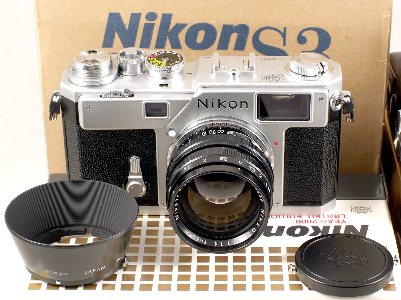 Nikon S3 Year 2000 Millennium Limited Edition Outfit. #205138 (condition 2/3F). With Nikkor f1. - Image 3 of 5