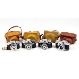 Four Sub Miniature Cameras (Hit and two Minetta) and Kiku 16 model II.