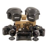 Nikon FG and FG-20 film cameras. To include Nikon FG with 50mm f1.