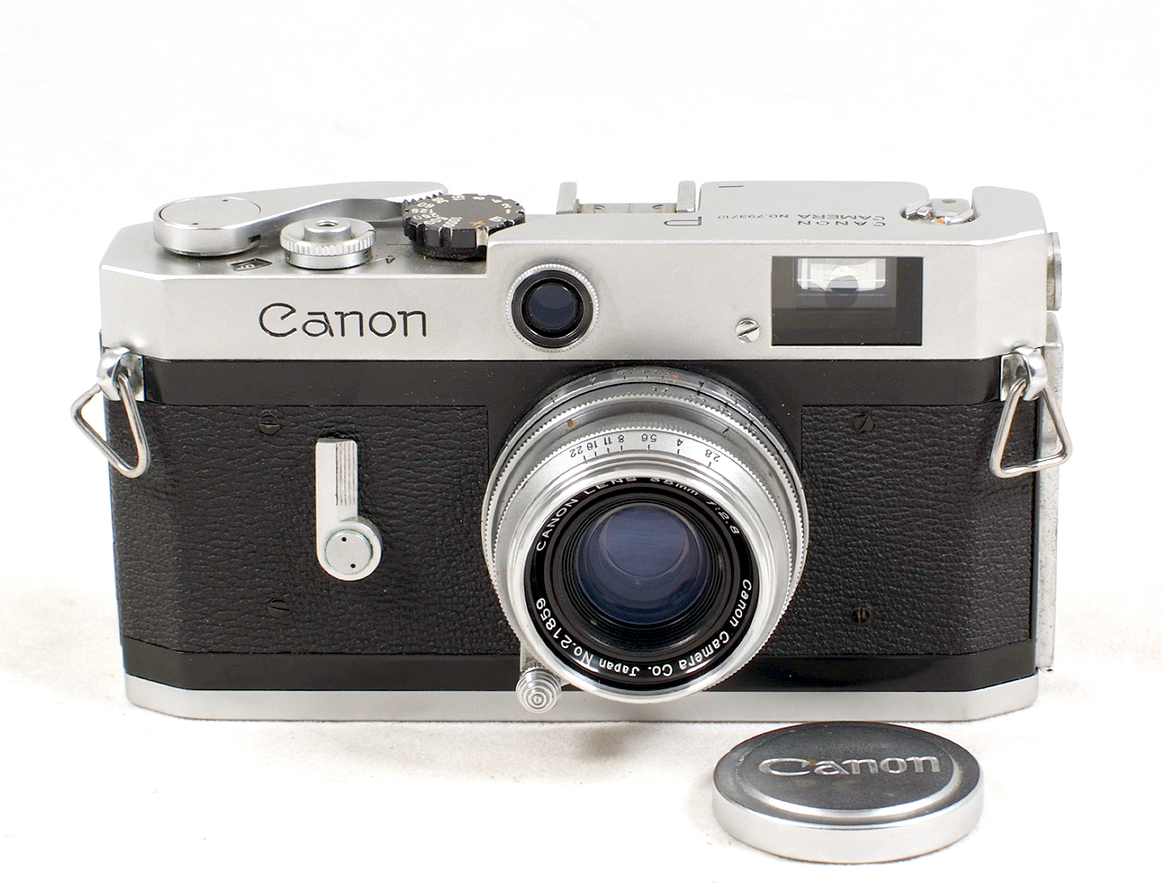 Canon P Rangefinder Body #793718 (condition 5F). With Canon 35mm f2.