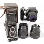 Mixed Lot of Medium Format Cameras. To include MPP Microcord with 7.5mm f3.