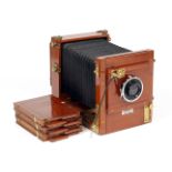 Gandolfi 5"x4" Camera with Dallmeyer Serrac 6" f4.5 Lens. #532106 in Synchro-Compur shutter.