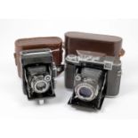 Two Zeiss Super Ikonta cameras. A Super Ikonta #018164 with Tessar 80mm f2.