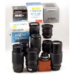 Interesting Collection of various fit camera lenses. To include Vivitar 35-105mm f3.