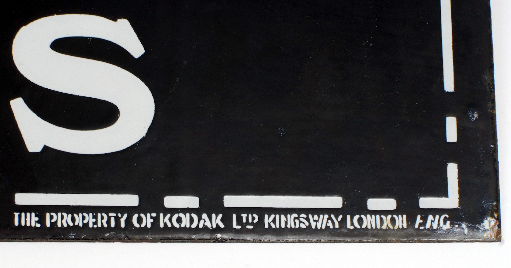 Large Double-Sided Hanging Enamel Kodak Sign. 28" x 12.5". - Image 3 of 5