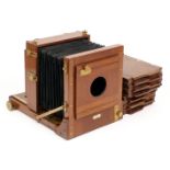 Gandolfi Half Plate Wood & Brass Tailboard Camera. (condition 4F).