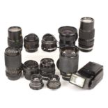 Collection of Olympus, Nikon & Other Lenses. Including Olympus OM 35-70mm, 135mm f3.