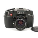 Black Leica R8 Body. #2464556 (slight strap wear to corners, otherwise condition 5F).