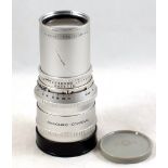 Chrome Carl Zeiss Sonnar 250mm f5.6 Lens, for Hasselblad. Well used. (condition 6F). With caps.