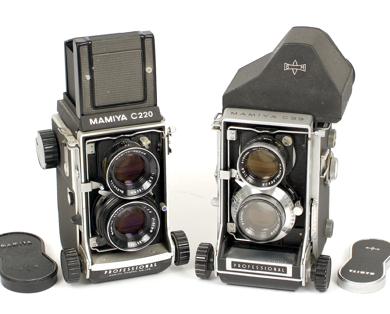 Two Mamiya Professional TLR's. Mamiya C220 #B115854 with Mamiya 80mm f2.