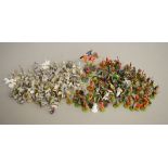 A very good quantity of small scale metal toy soldiers,