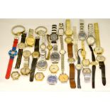 An assorted box of Automatic, quartz & manual-wind wristwatches to include Rotary's, Accurist,