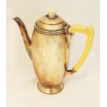 An art Deco silver coffee pot H/M Sheffield 1935,