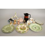 A collection of ceramics including Goebel figures, a Capodimonte tureen, Wedgwood,