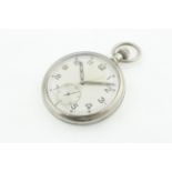 A military nickel Doxa top-wind pocket watch numbered on rear 'G.S.T.