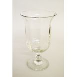 A late 19th Century clear glass vase. Height 21cm.