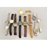 A boxed quantity of wrist watches to include Lorus, Seconda, Timex, Seiko, etc.