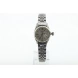 ROLEX - A ladies stainless steel Automatic Rolex Oyster Perpetual Date on a jubilee bracelet,