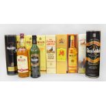 11 assorted bottles of Whisky: 5x Bell's, 3x Glenfiddich, 1x J&B, 2x Famous Grouse.